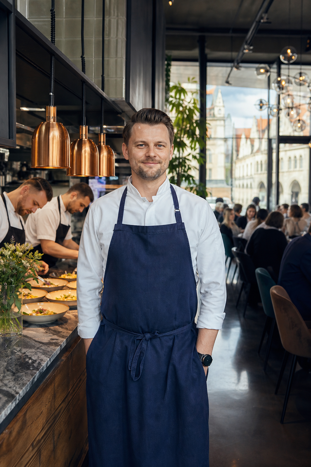 Właściciel restauracji pewnie stoi w swoim lokalu we Wrocławiu.