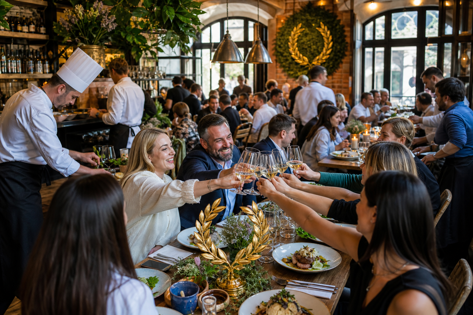 Tętniąca ruchem restauracja w Krakowie jako symbol miejsca z czołówki rankingu.