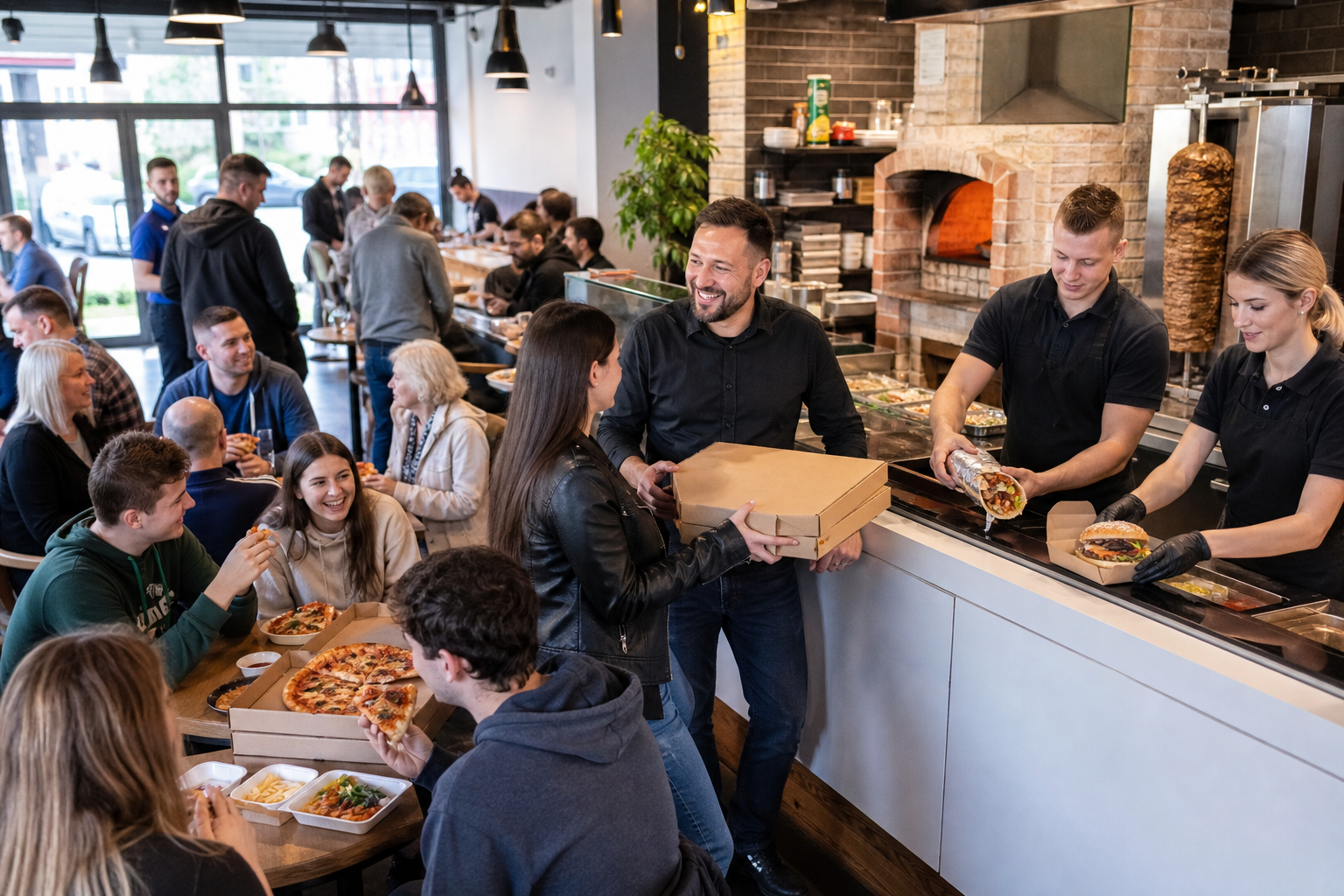 Wzrost ruchu w krakowskim lokalu z pizzą, kebabem i burgerami.