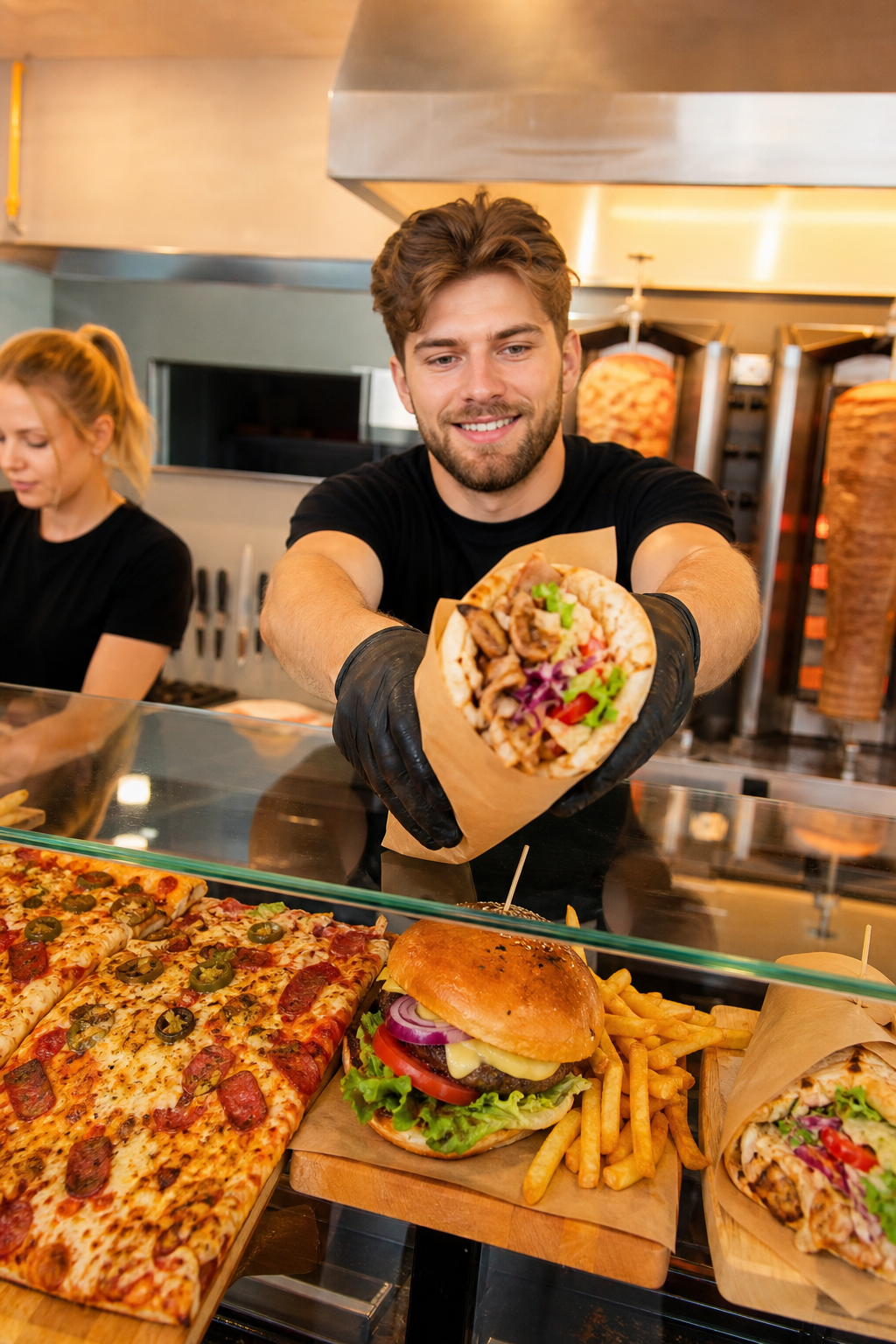 Apetyczne dania fast food gotowe przyciągnąć nowych klientów w Gdyni.