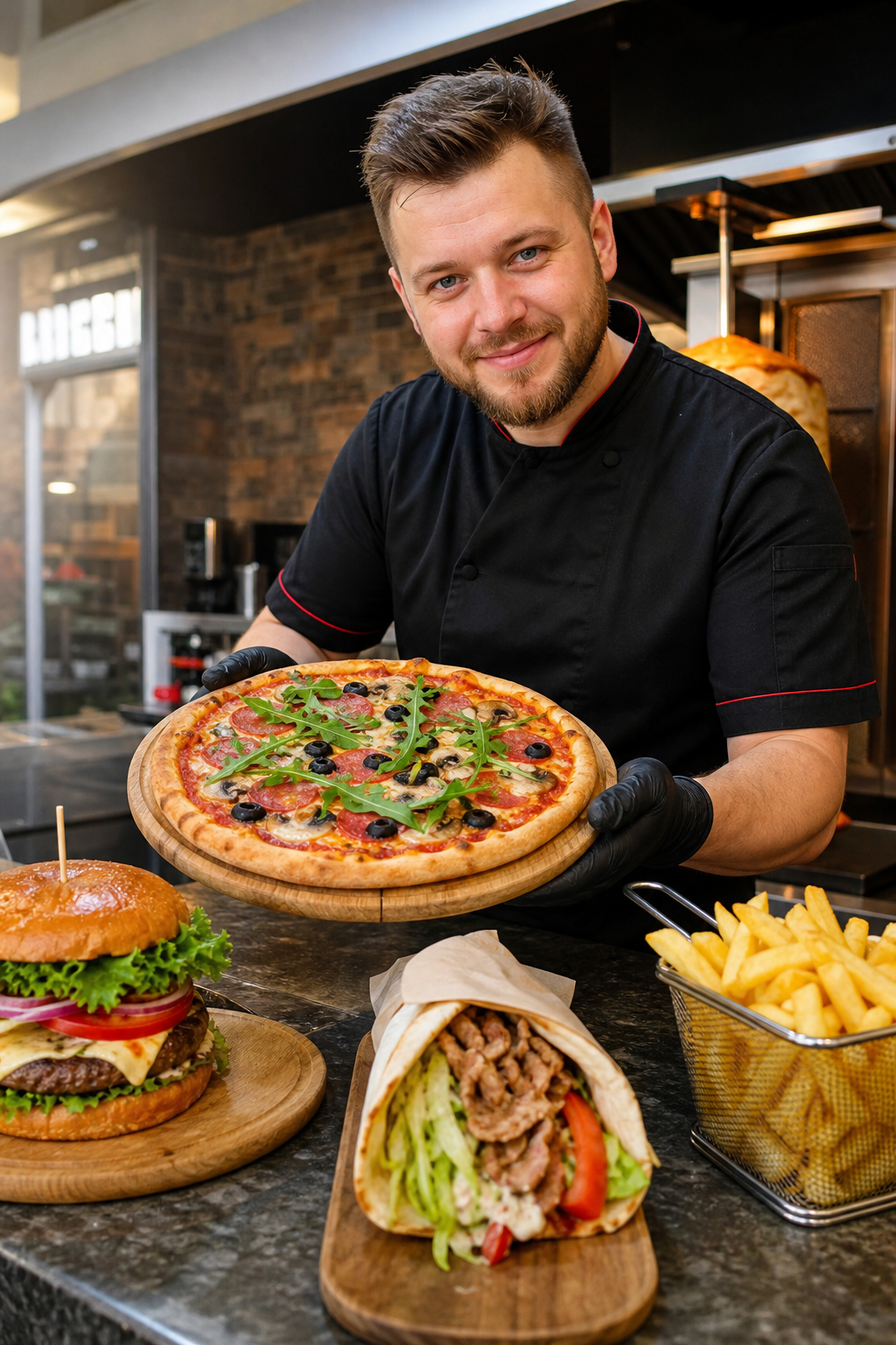 Apetyczne dania fast food gotowe przyciagnac nowych klientow.