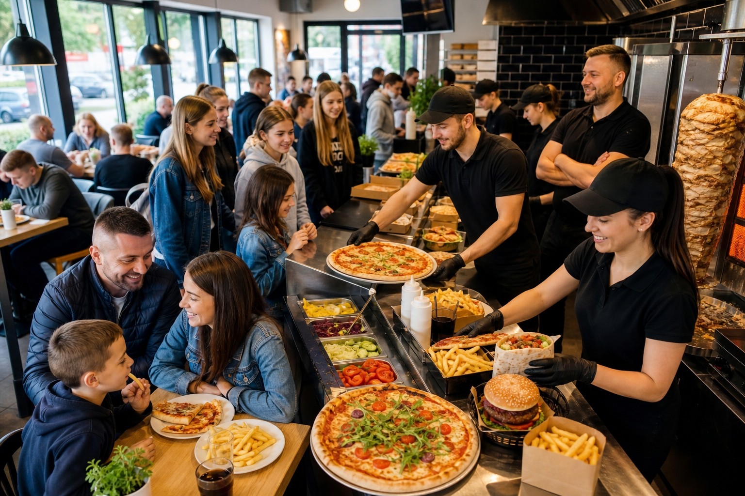 Wzrost ruchu w radomskim lokalu z pizzą, kebabem i burgerami.