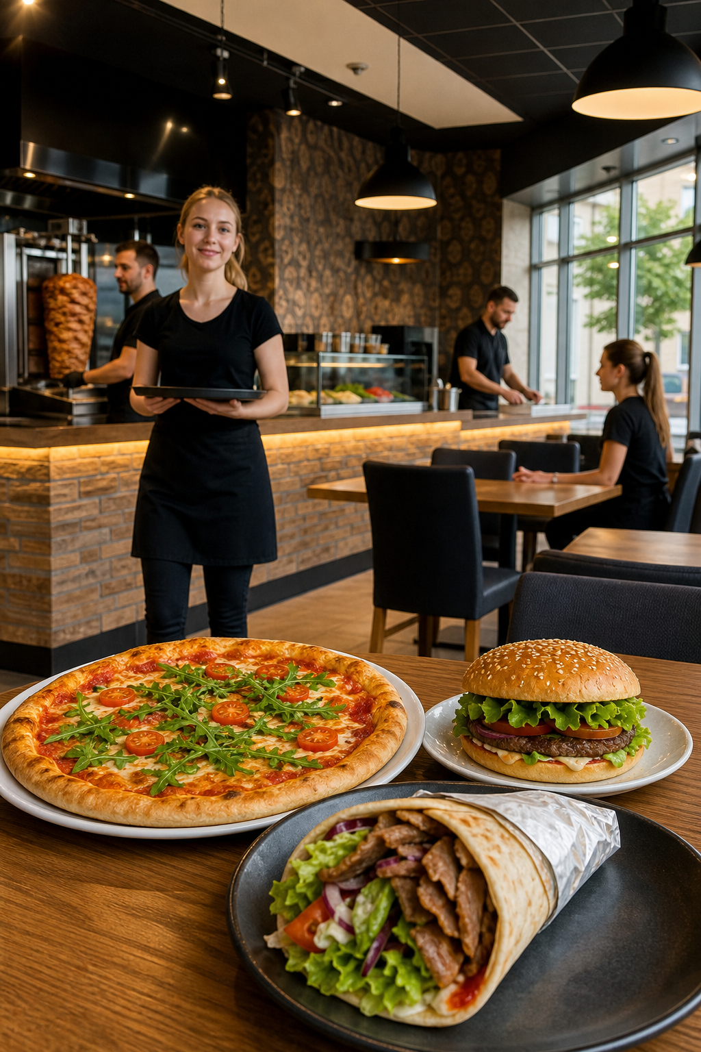Ładny, spokojny lokal fast food czeka na większy ruch klientów.
