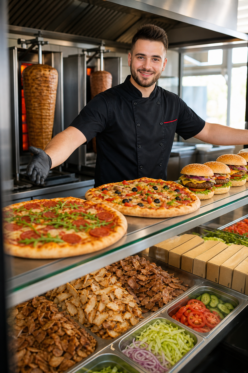 Gotowe dania fast food pokazują potencjał lokalu w Bydgoszczy.