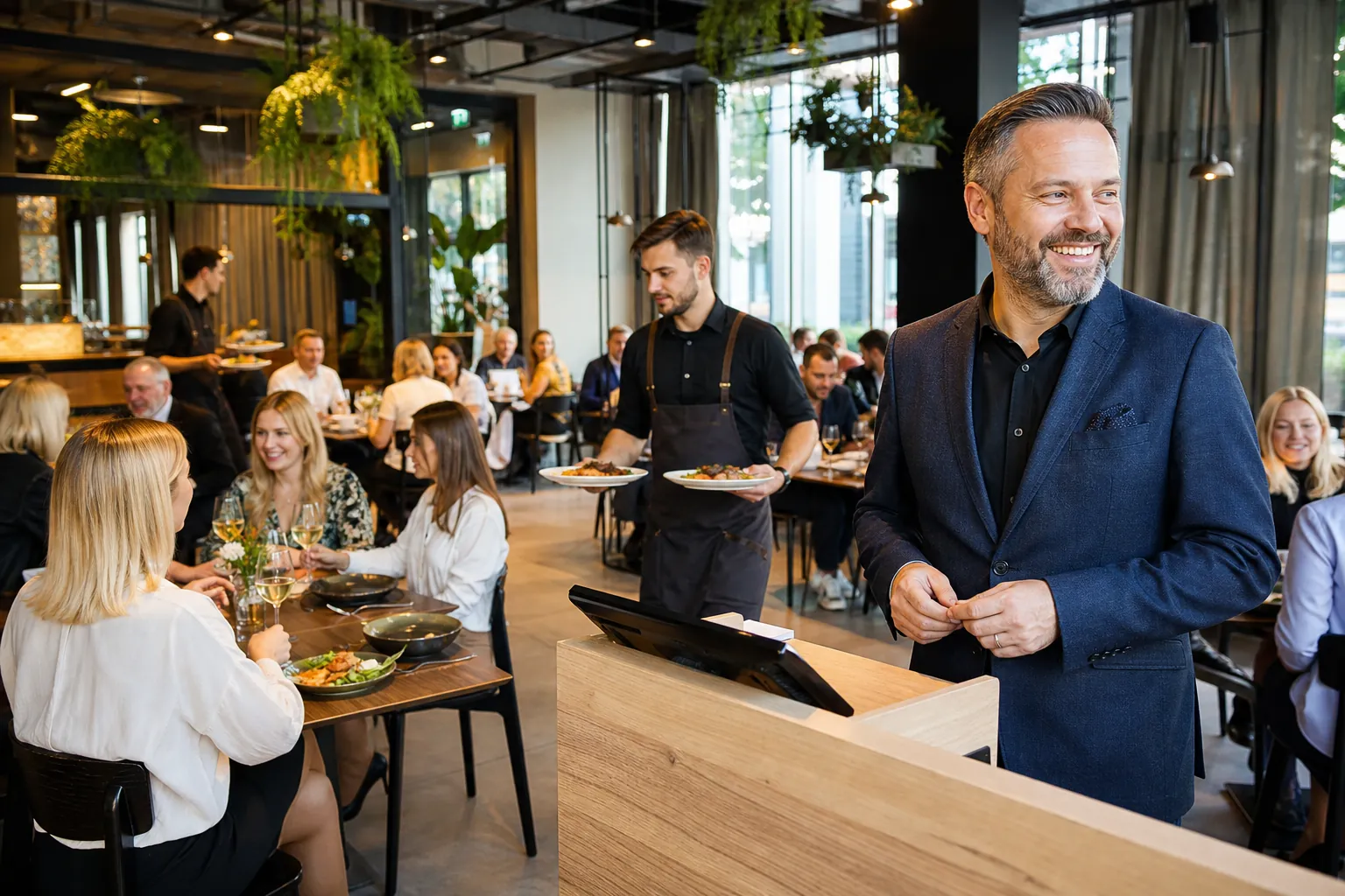 Rozwój restauracji w Łodzi widoczny w pełnych stolikach i zadowoleniu gości.