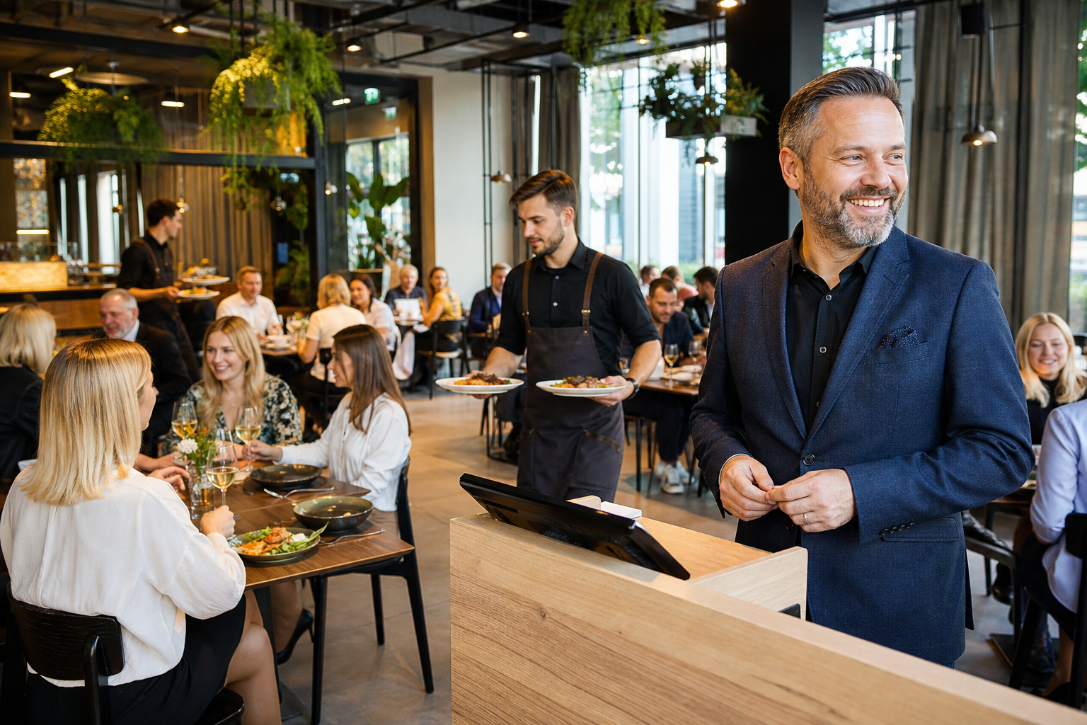 Rozwój restauracji w Łodzi widoczny w pełnych stolikach i zadowoleniu gości.