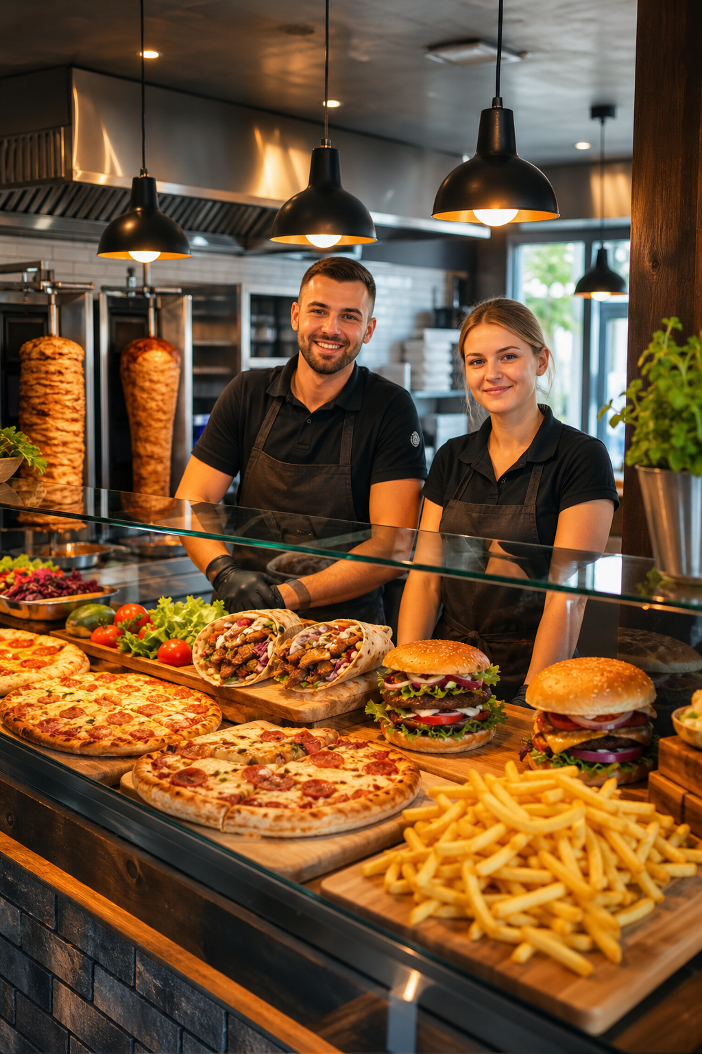 Gotowe dania fast food w Gdyni czekają, by przyciągnąć nowych klientów.
