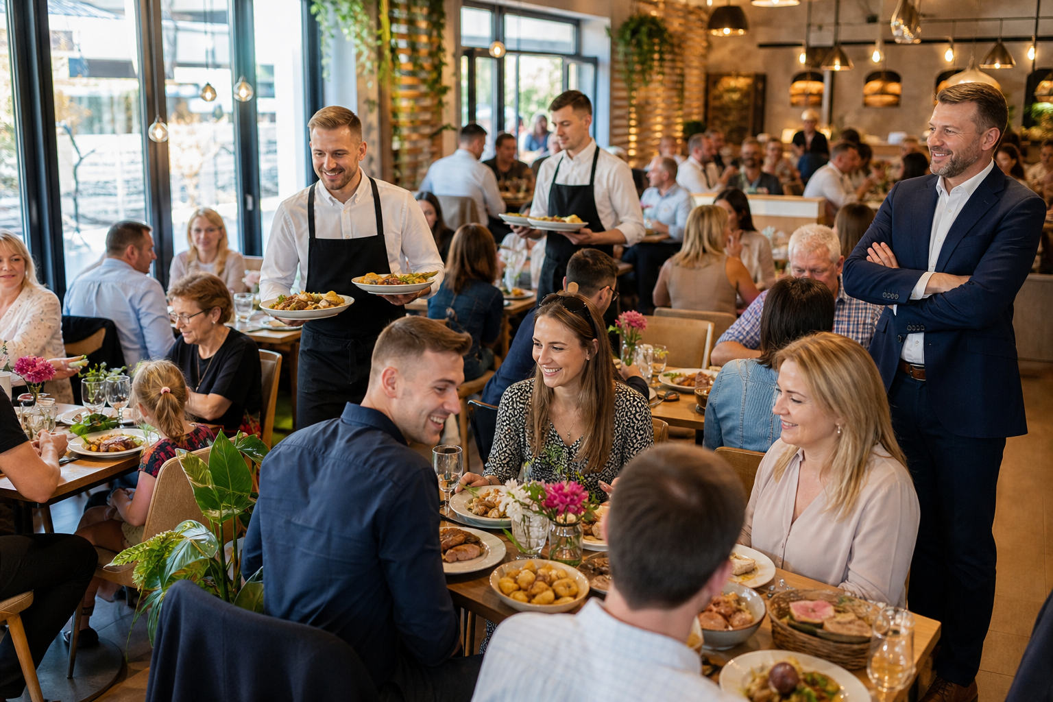 Restauracja w Płocku rozwija się, przybywa gości i obsługiwanych stolików.