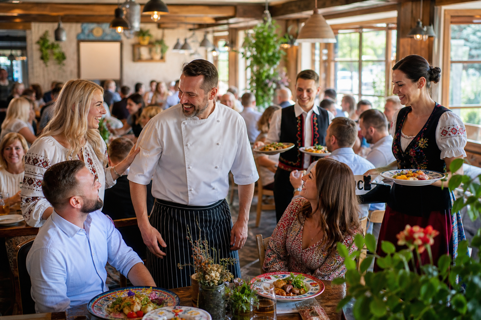 Tętniąca ruchem restauracja w Kielcach jako symbol wygrywania w rankingu.