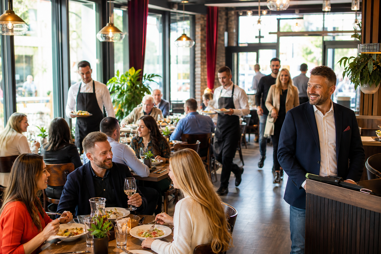 Restauracja rośnie dzięki większej liczbie gości i sprawnej obsłudze.